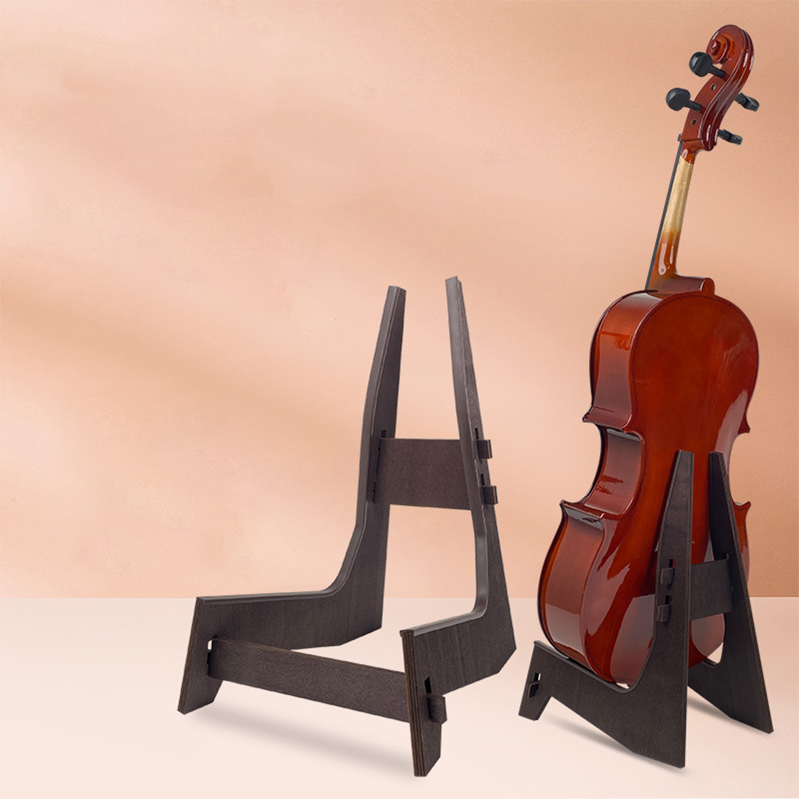 Musical Instrument Banjo - Wooden Violin Wall Mount Hanger Cello