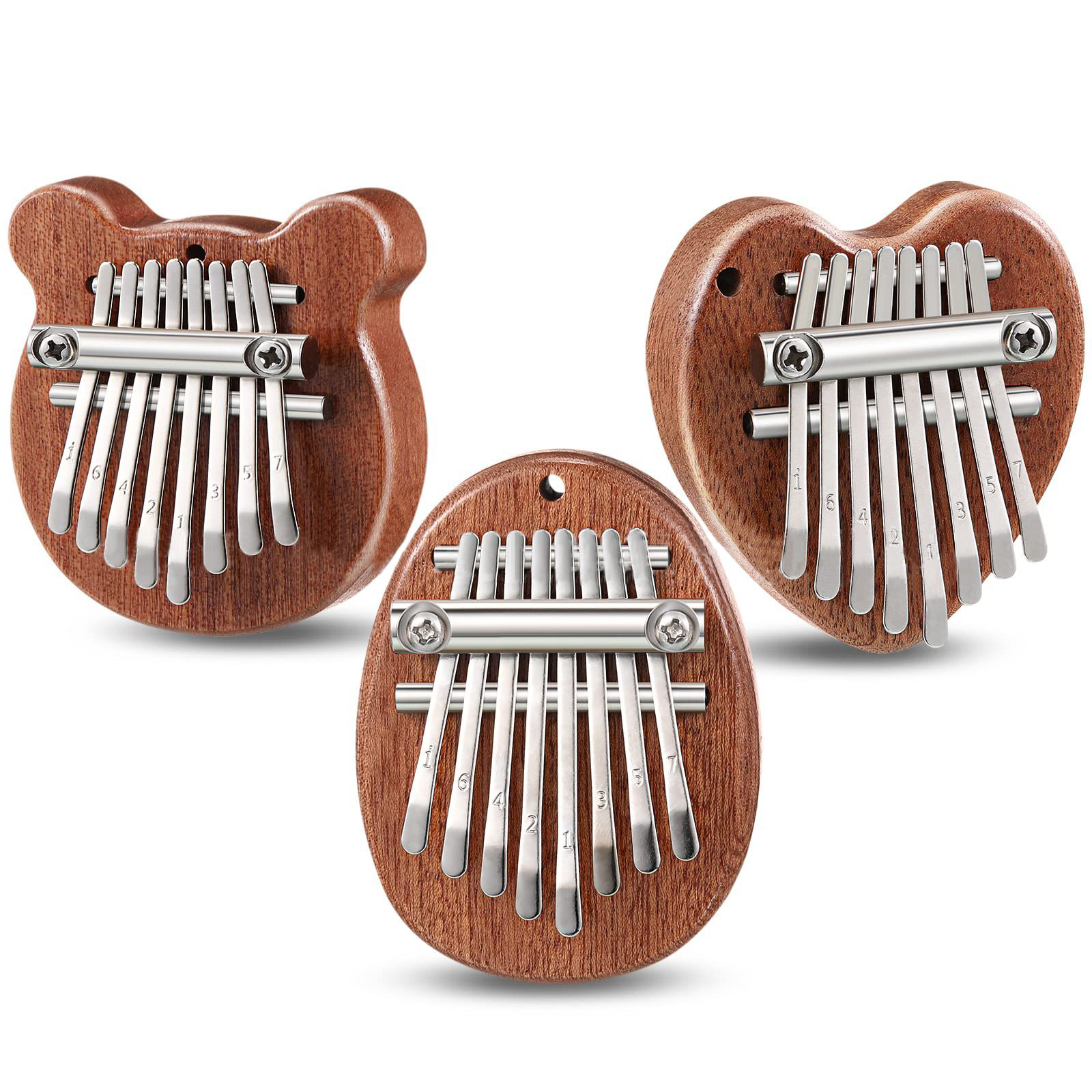 Musical Instrument Kids - 8 Keys Mini Kalimba Wooden Thumb