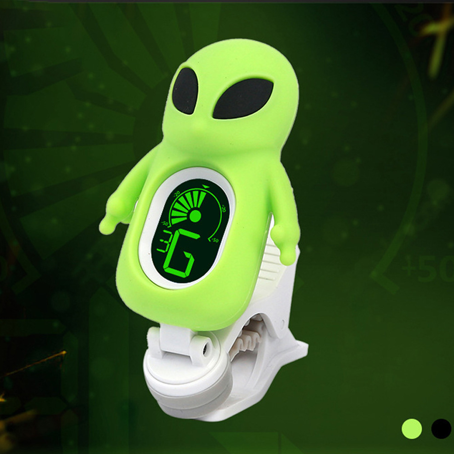 Musical Instrument Bass - Guitar Tuner A71, Cute Alien Cartoon