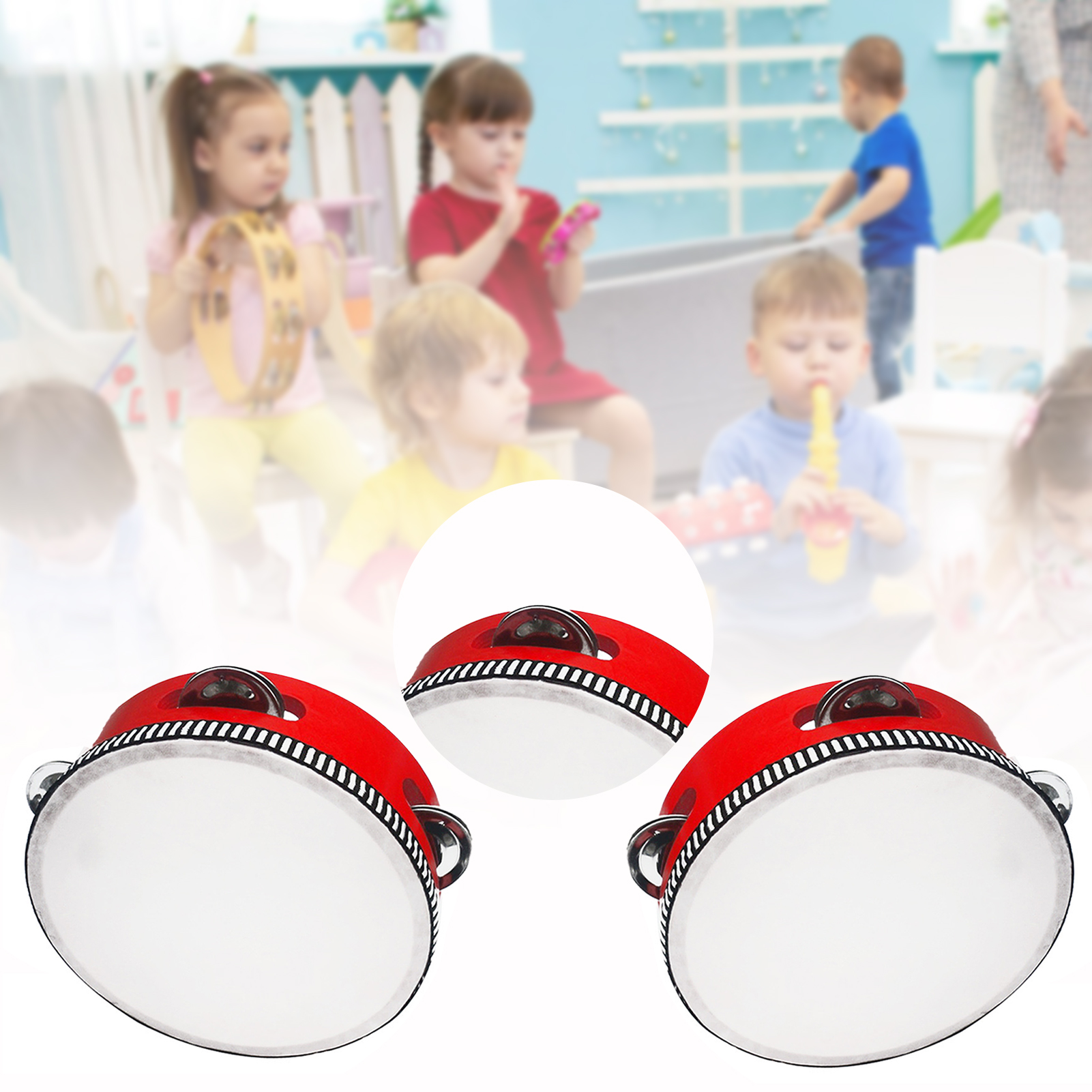 Tambourines For Children Porta - Musical Instrument Kids บทวิจารณ์และราคา