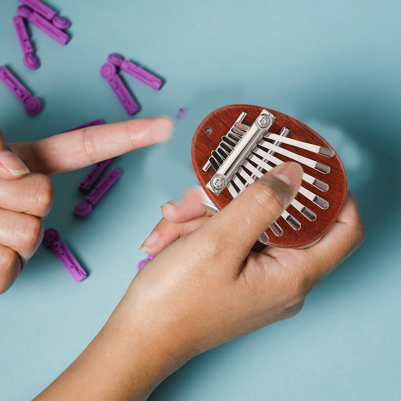 1Set Kalimba Thumb Piano Mini  - Musical Instrument For Beginners บทวิจารณ์และราคา