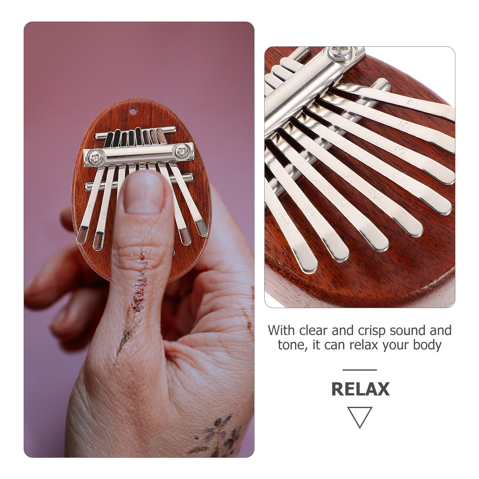 1Set Kalimba Thumb Piano Mini  - Musical Instrument For Beginners บทวิจารณ์และราคา
