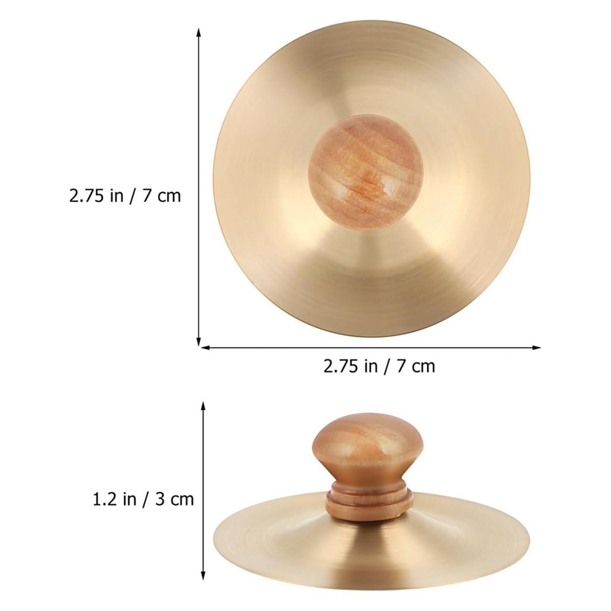 1 Pair Finger Cymbals 7cm/2.75 - Musical Instrument Kids บทวิจารณ์และราคา