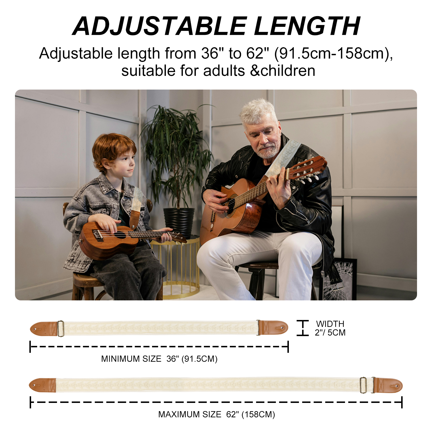 FOALS Guitar Straps Folk Bass  - Musical Instrument Bass บทวิจารณ์และราคา