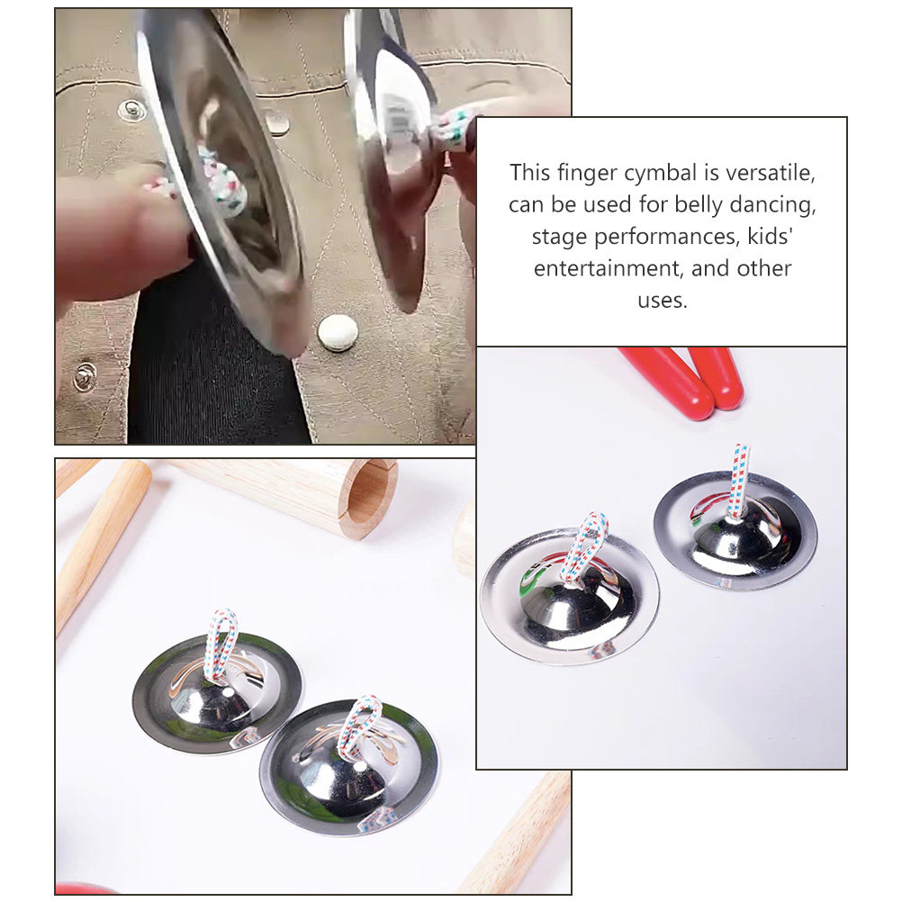 2Pcs Kids Small Finger Cymbals - Musical Instrument Kids บทวิจารณ์และราคา