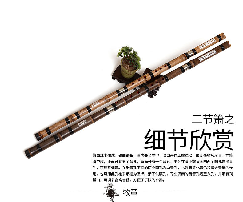 Chinese Bamboo Flauta Xiao Ver - Musical Instrument Xiao บทวิจารณ์และราคา