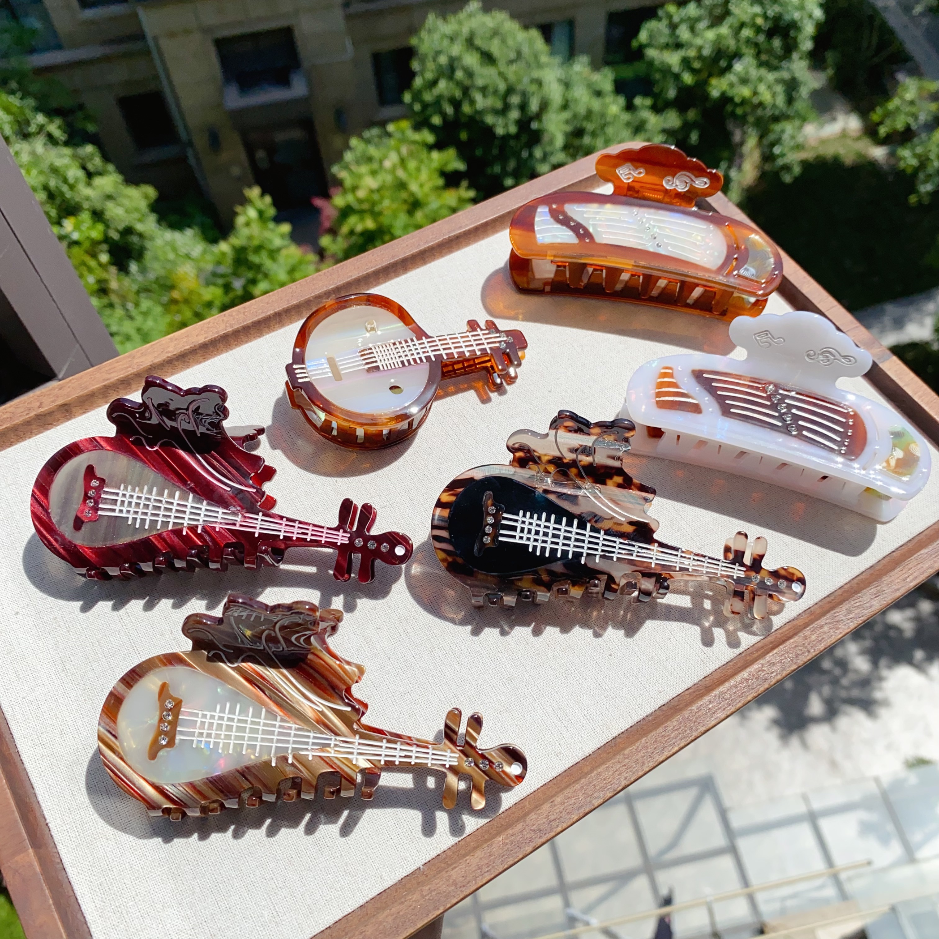 Acetate Hair Claw Clips, Chine - Musical Instrument Ancient บทวิจารณ์และราคา
