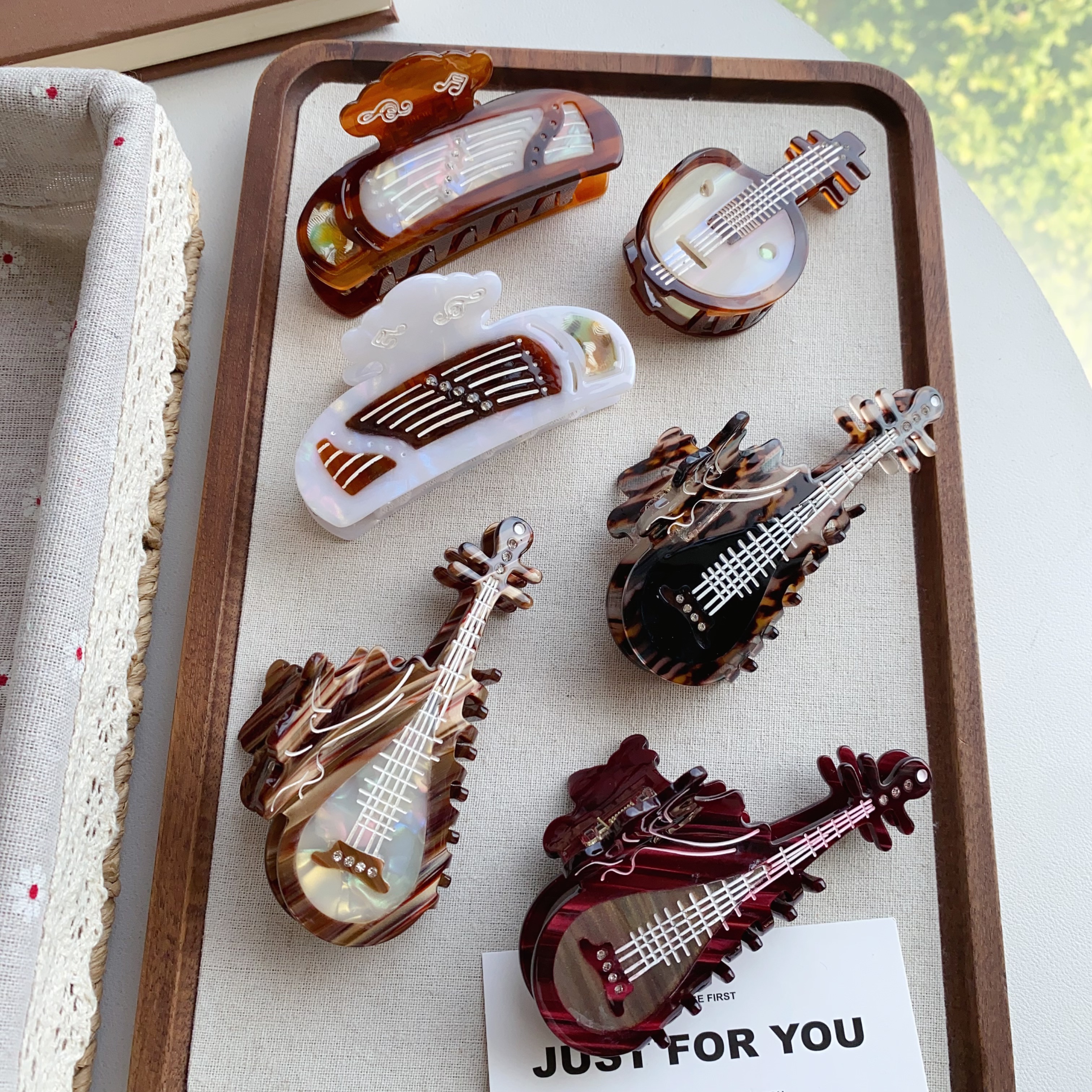 Acetate Hair Claw Clips, Chine - Musical Instrument Ancient บทวิจารณ์และราคา
