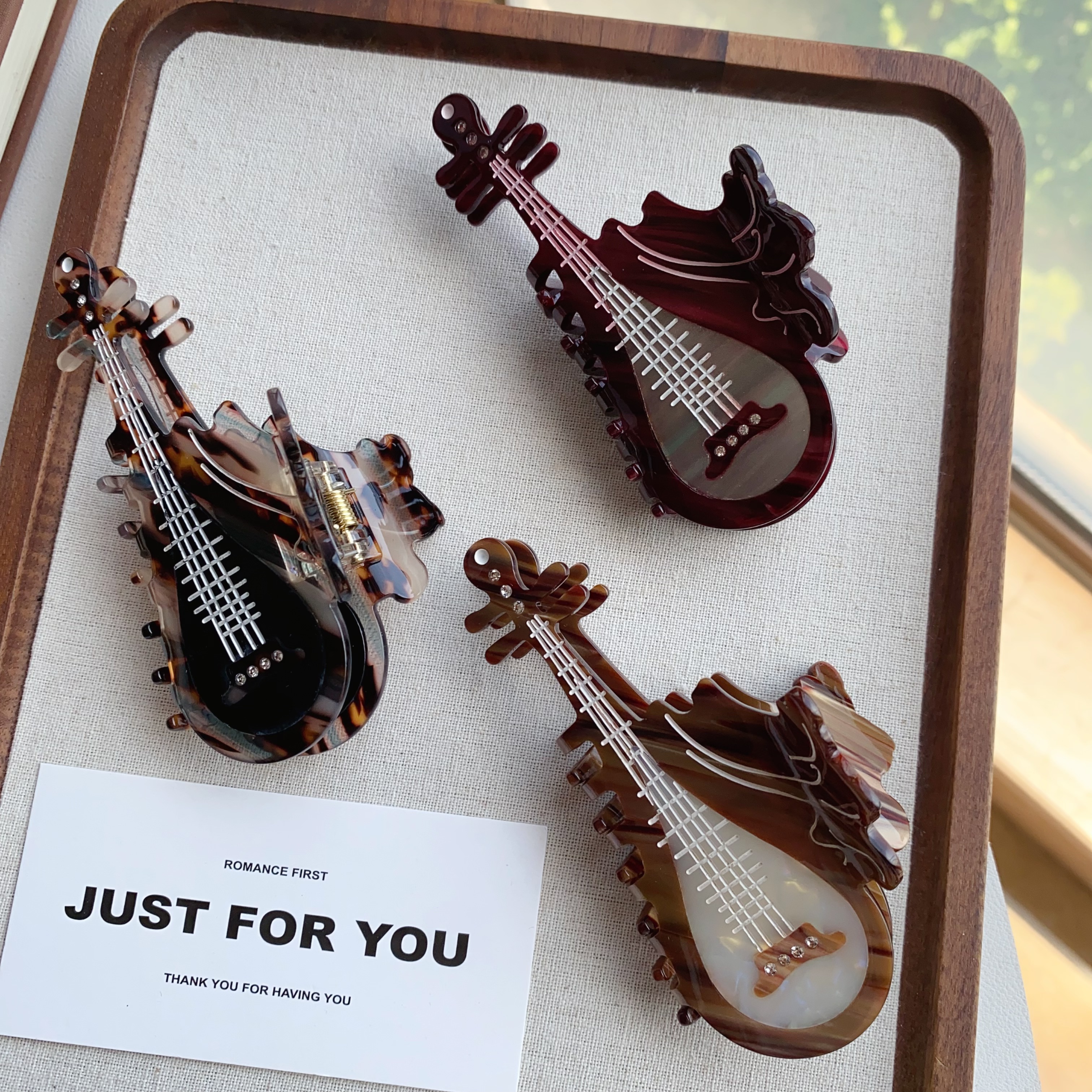 Acetate Hair Claw Clips, Chine - Musical Instrument Ancient บทวิจารณ์และราคา