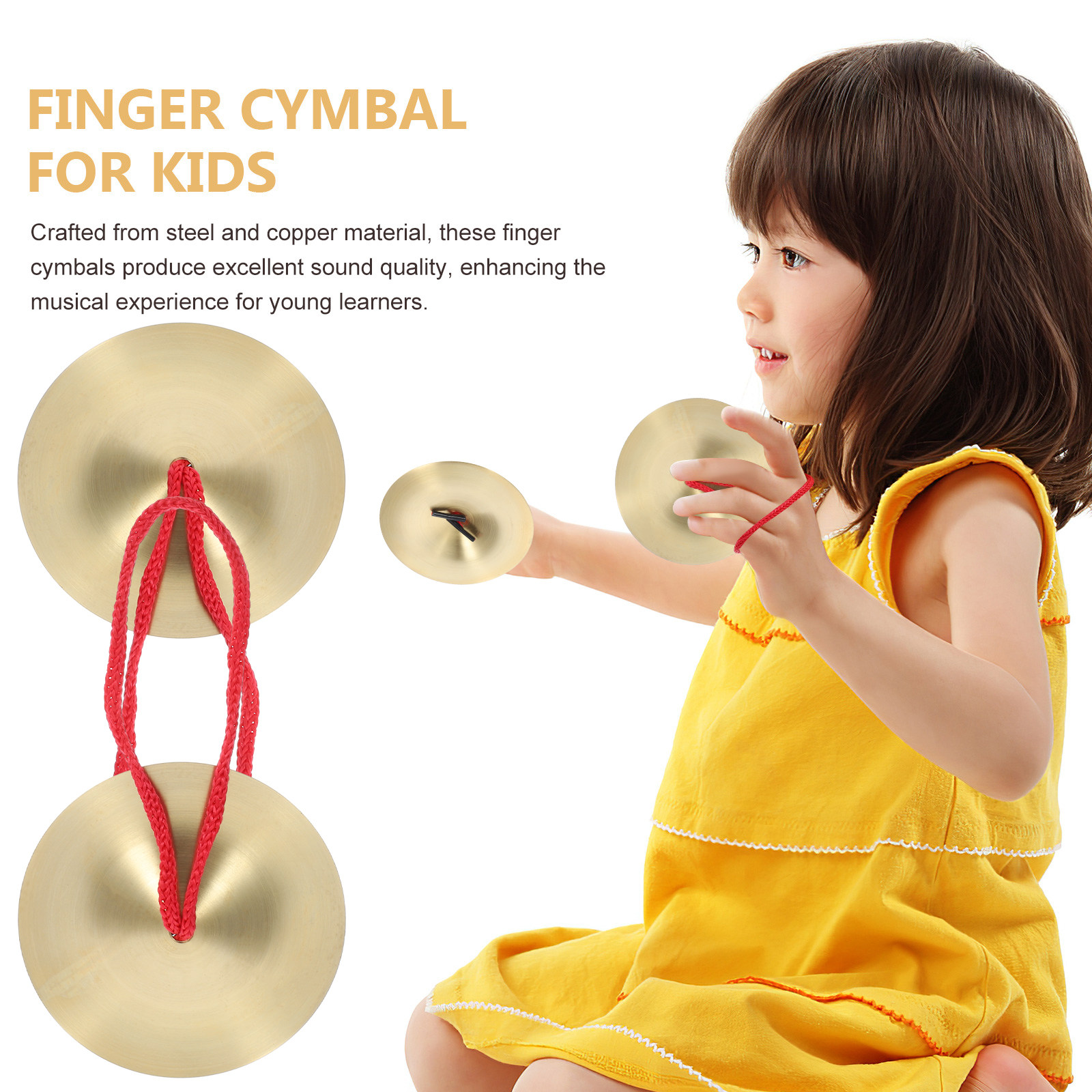 1Pair Copper Alloy Finger Cymb - Musical Instrument Kids บทวิจารณ์และราคา