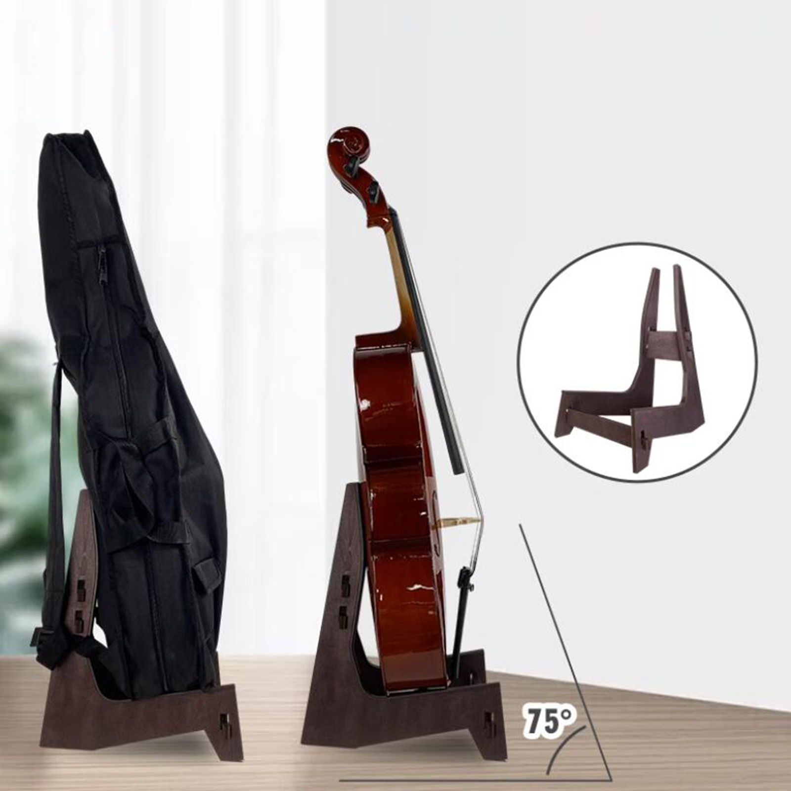 Wooden Violin Wall Mount Hange - Musical Instrument Banjo บทวิจารณ์และราคา