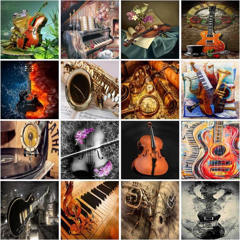 GATYZTORY Diamond Mosaic Music - Musical Instrument Painting บทวิจารณ์และราคา