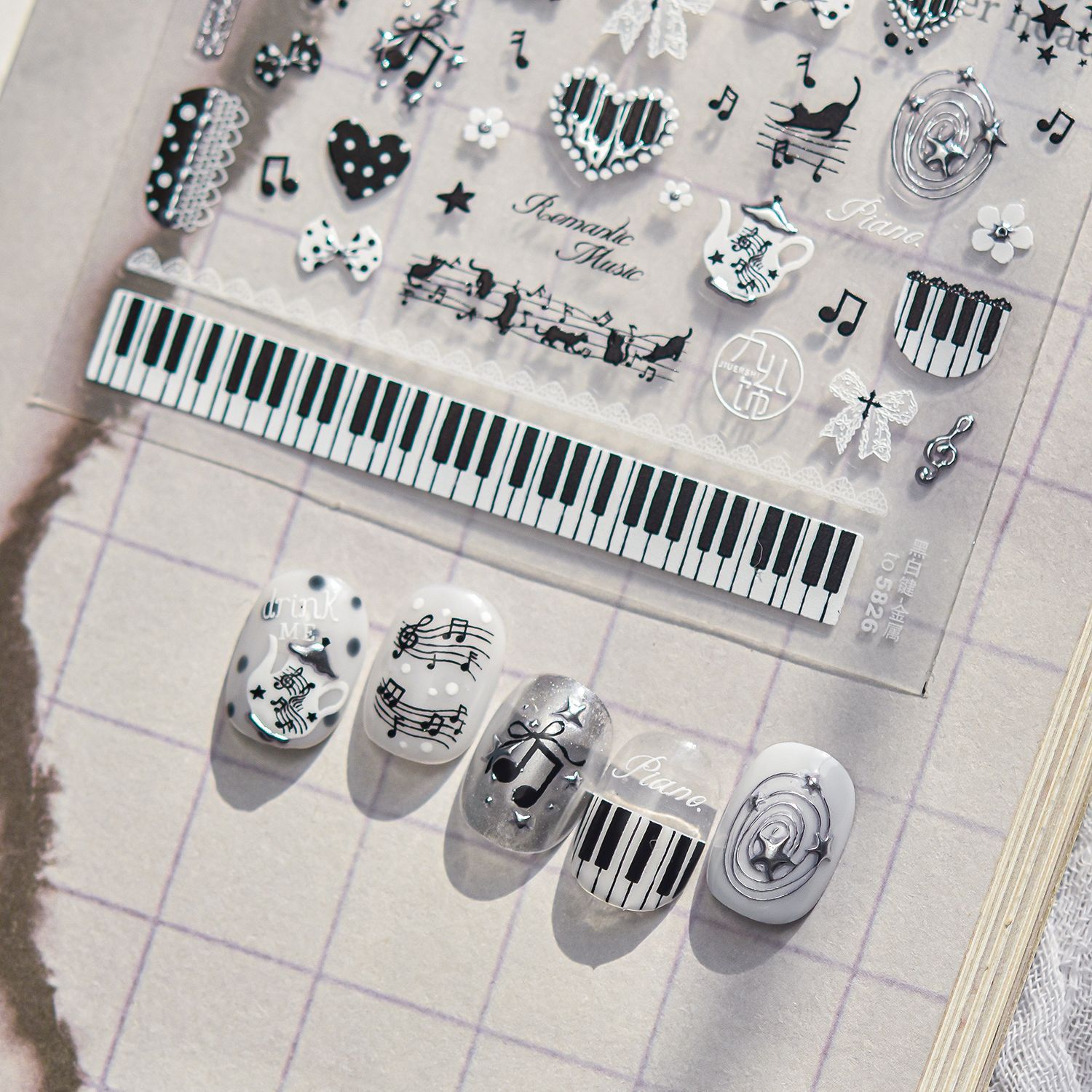 1sheet Cute Elegant Polka Dots - Musical Instrument Painting บทวิจารณ์และราคา