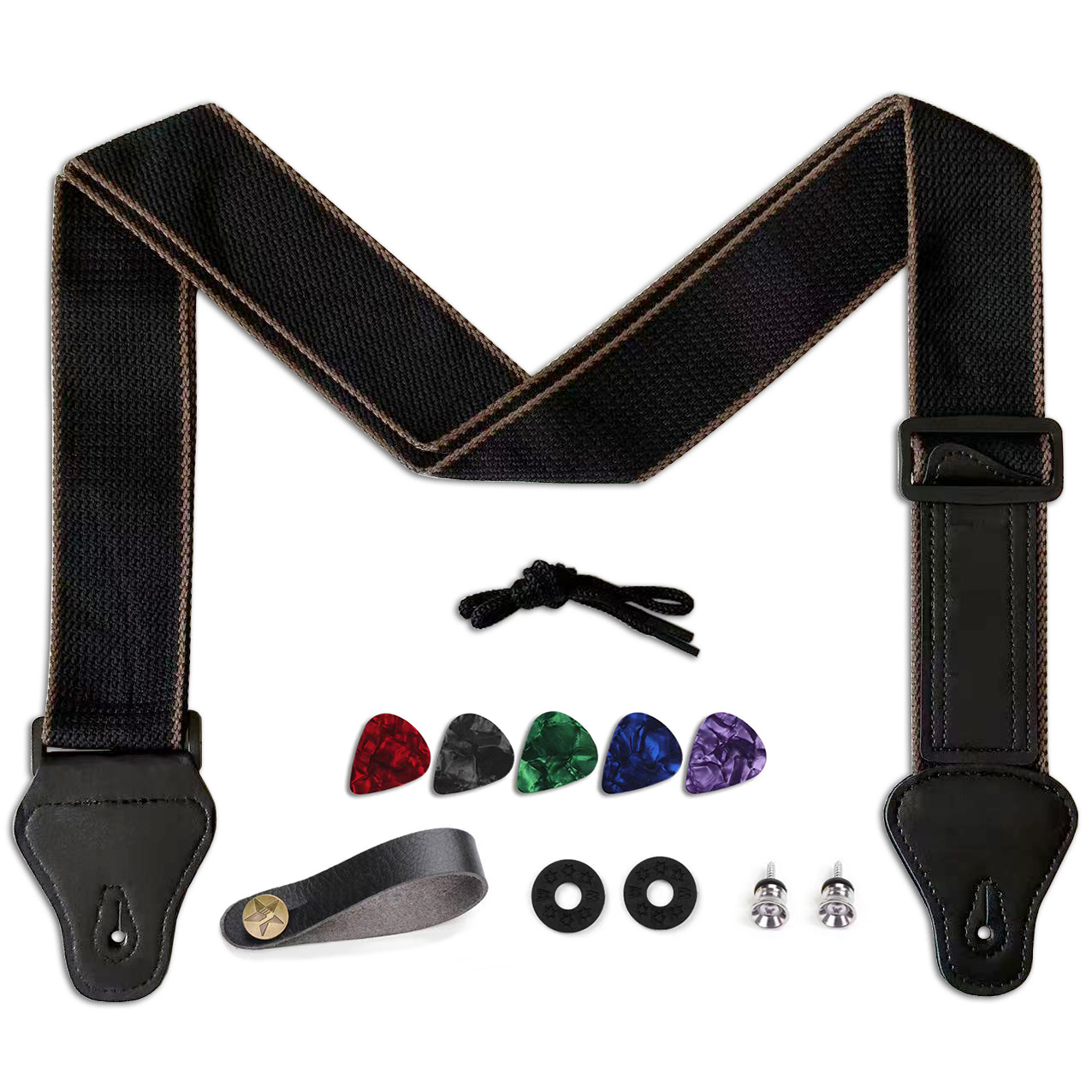 11Pcs Guitar Strap for Acousti - Musical Instrument Bass บทวิจารณ์และราคา