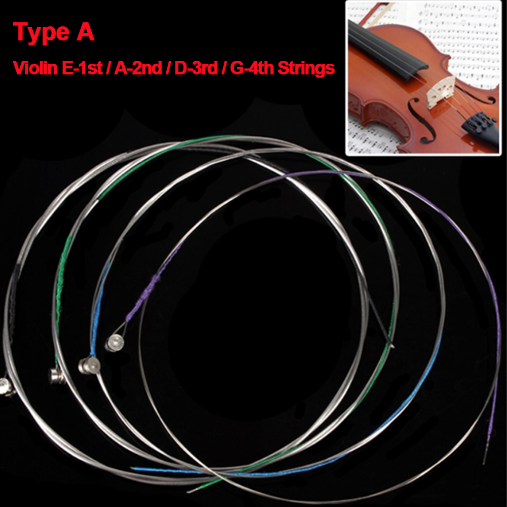 4pcs/set Violin Strings E-A-D- - Violin Musical Instrument บทวิจารณ์และราคา