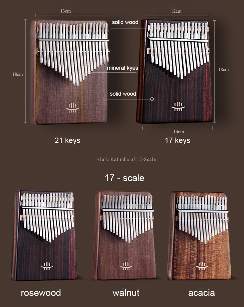 Hluru Kalimba 17 Keys with Hol - Musical Instrument For Beginners บทวิจารณ์และราคา