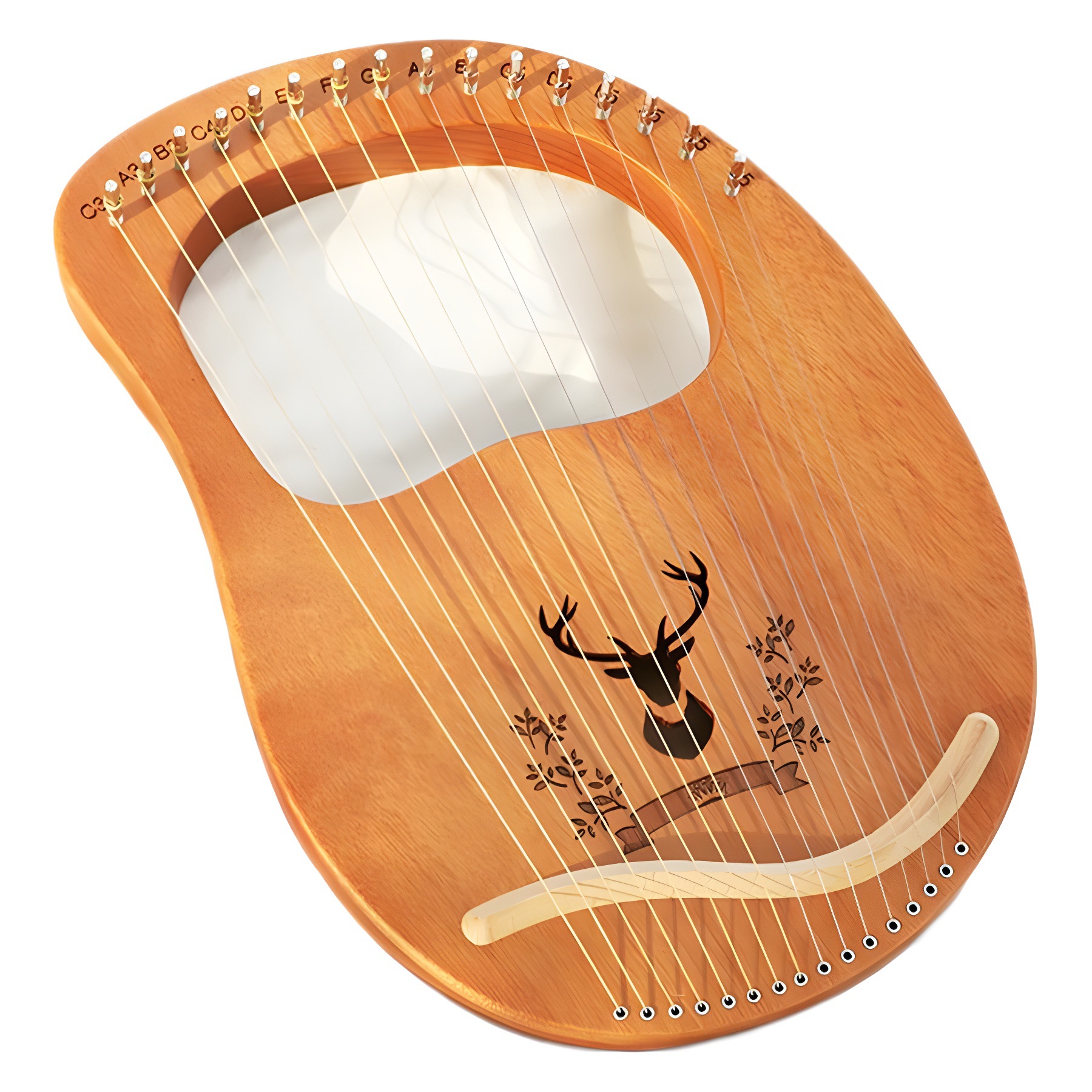 21 16 Strings Lyre Harp Mahoga - Musical Instrument Ancient บทวิจารณ์และราคา