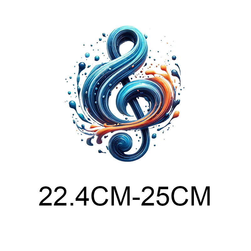 Color music symbols heat trans - Musical Instrument Painting บทวิจารณ์และราคา