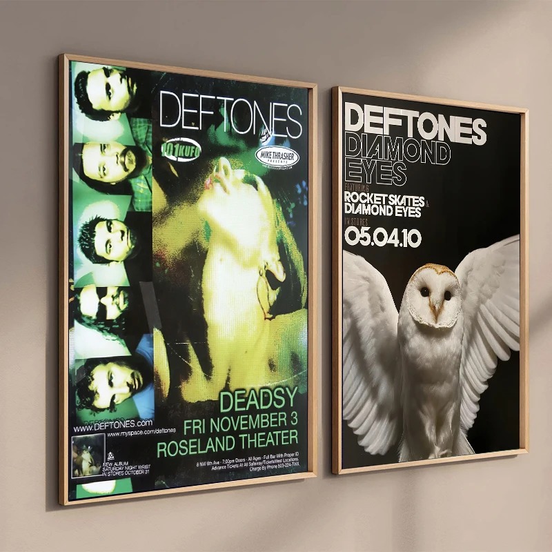 Retro Band Deftones Poster Aes - Musical Instrument Painting บทวิจารณ์และราคา