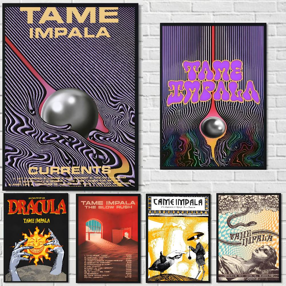 Popular Band Star Tame Impala  - Musical Instrument Painting บทวิจารณ์และราคา