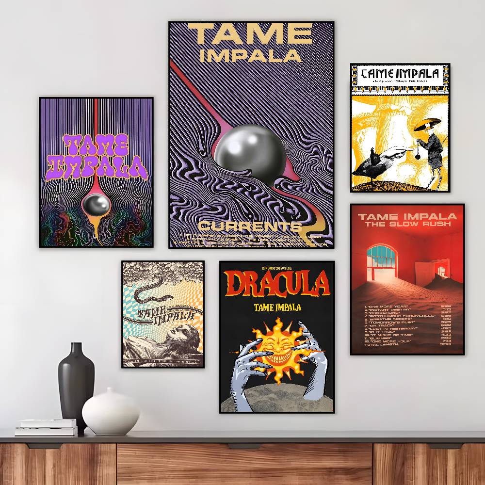 Popular Band Star Tame Impala  - Musical Instrument Painting บทวิจารณ์และราคา