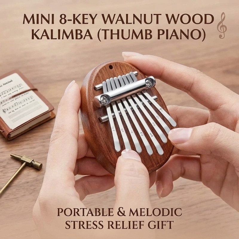 8 Key Mini Wooden Kalimba Thum - Musical Instrument For Beginners บทวิจารณ์และราคา