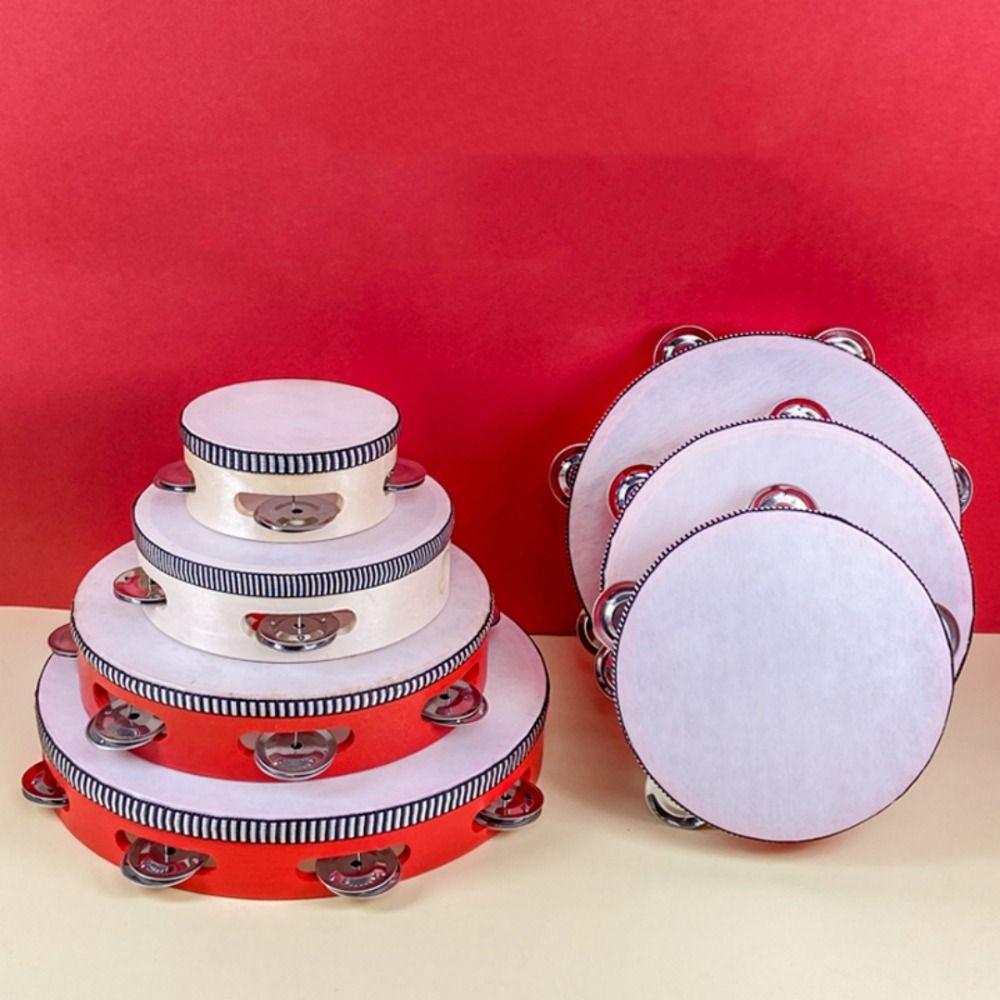 4/6/8/10 Inch Hand Held Drum W - Musical Instrument Kids บทวิจารณ์และราคา
