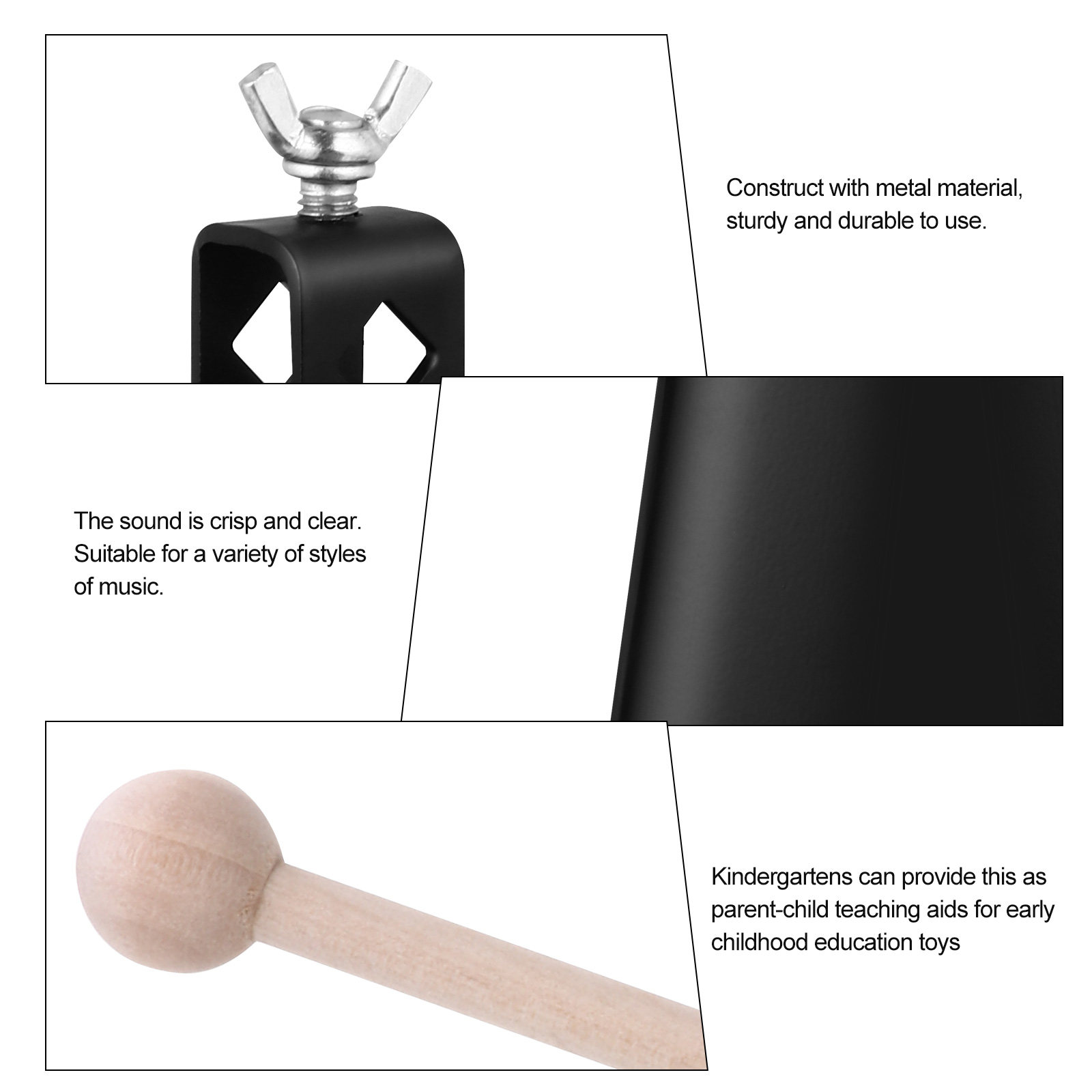 Metal Cow Bell Percussion Inst - Musical Instrument Kids บทวิจารณ์และราคา