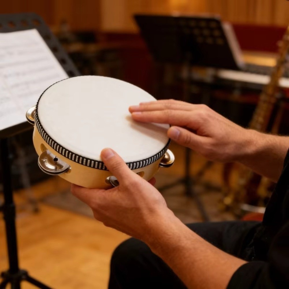 4/6/8/10 Inch Hand Held Drum W - Musical Instrument Kids บทวิจารณ์และราคา