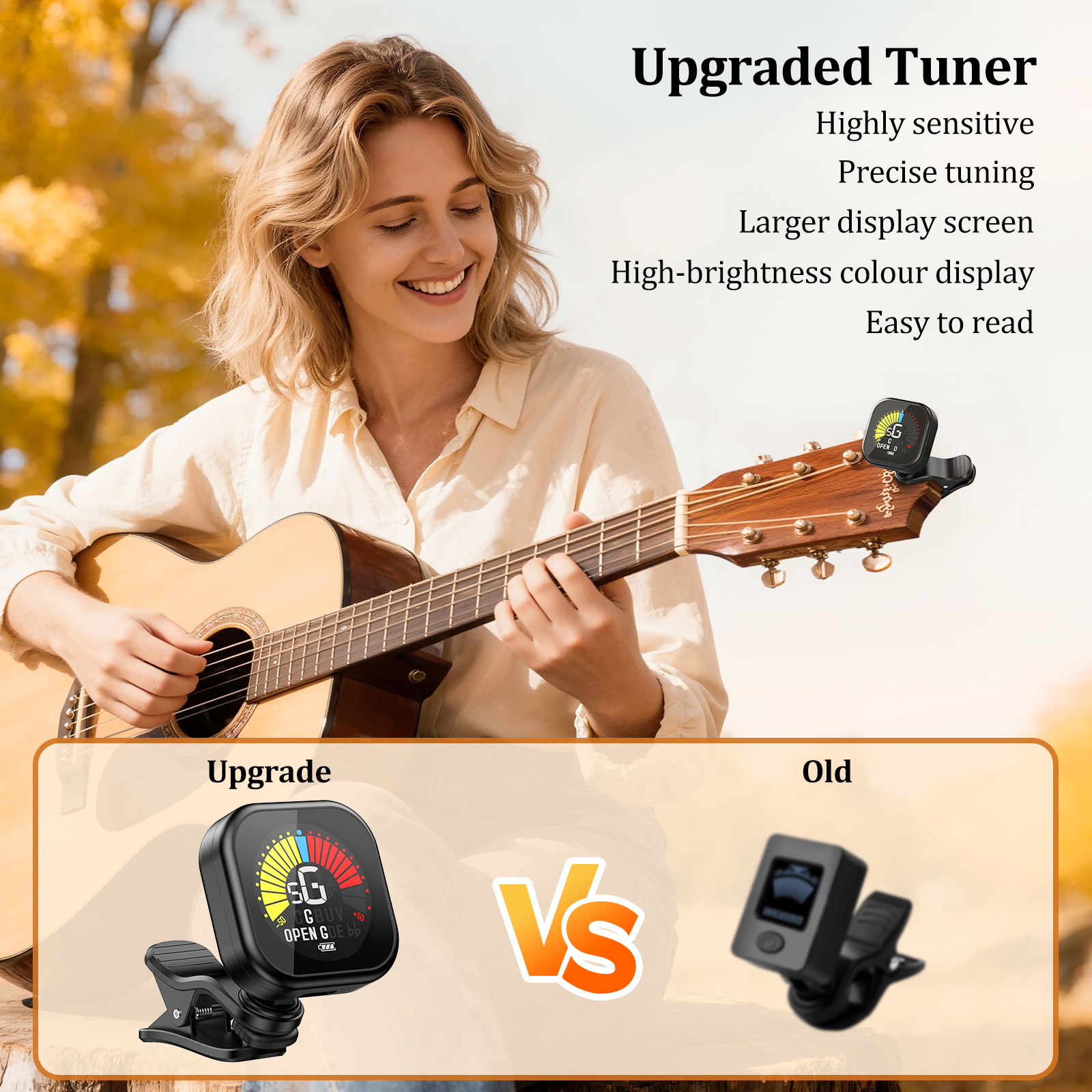 New Bee Guitar Tuner Clip-On C - Violin Musical Instrument บทวิจารณ์และราคา